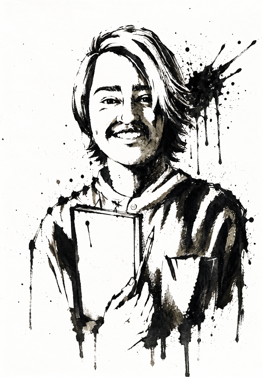 Ink illustration portrait