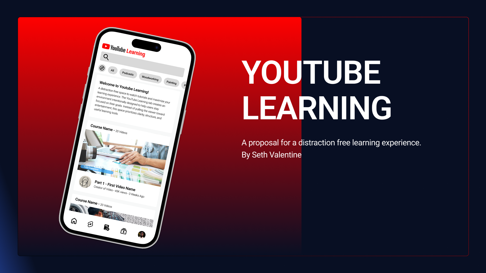 YouTube Learning — Slide 1