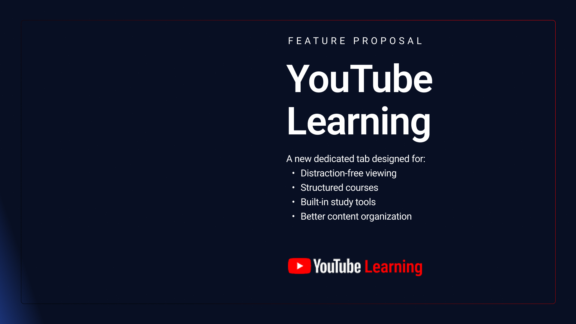 YouTube Learning — Slide 4